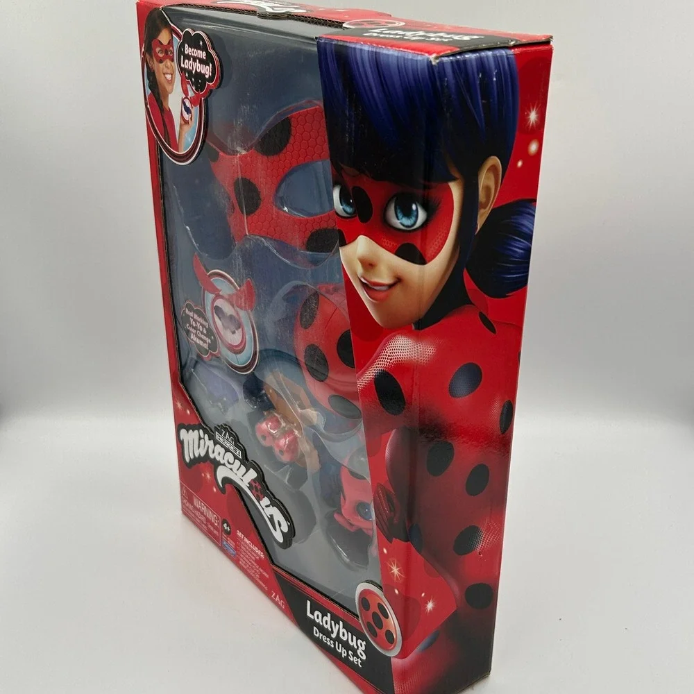 Playmates Miraculous Ladybug Dress Up Set Kids OS Red New NIB Mask Yo-Yo 50601